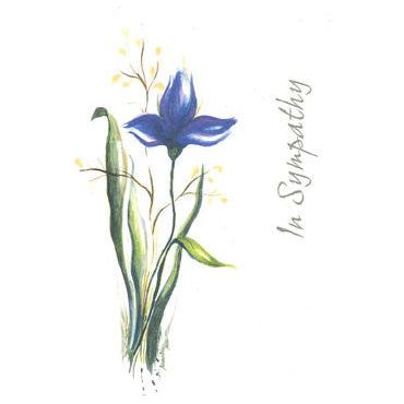 Sympathy Card Blue Flower - Cardmore